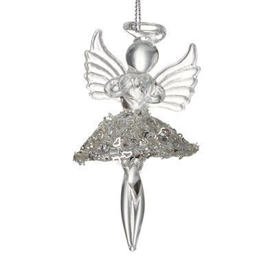 9cm Glass Hanging Figurine Ornament