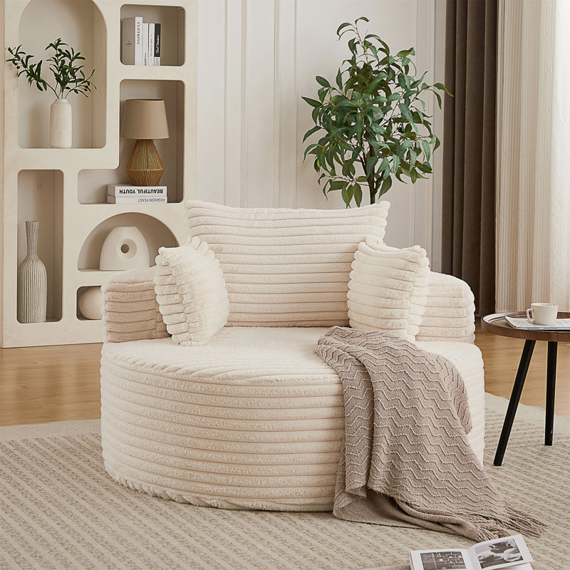 Canapé simple en éponge L 50 po, Beige