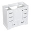 Meuble-lavabo 36 po sans lavabo, base d'armoire seulement, six tiroirs, diviseur de tiroir multifonctionnel, tablette réglable, blanc-121294416