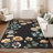 Scalloped Rug Machine Washable Floral Living Room Rugs Non Slip Bedroom Carpet for Nursery Dining Room Dorm Office-60734417-60734422