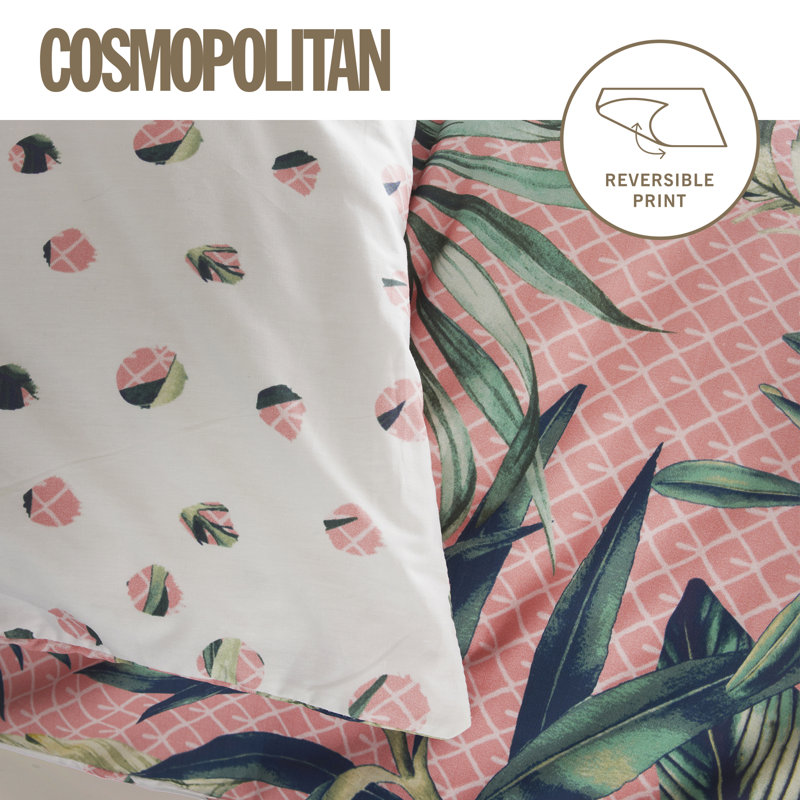 Microfiber Floral Duvet Cover with Pillowcases, Kingsize Duvet Cover + 2 Standard Pillowcases