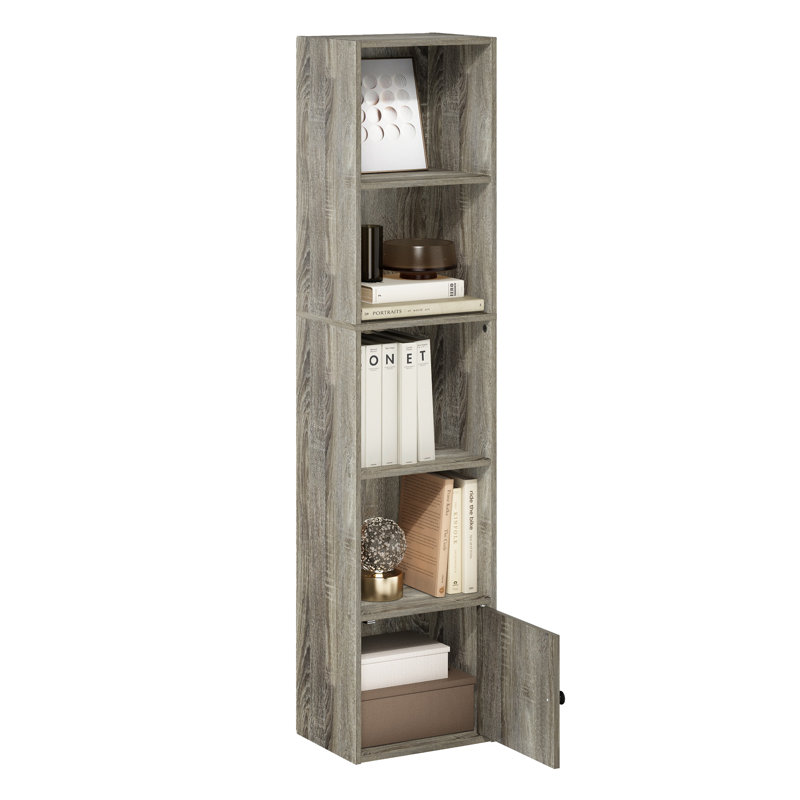 Bibliothèque standard Aagam, Chêne, (5 tablettes) H 52 po x l 12 po x P 10 po