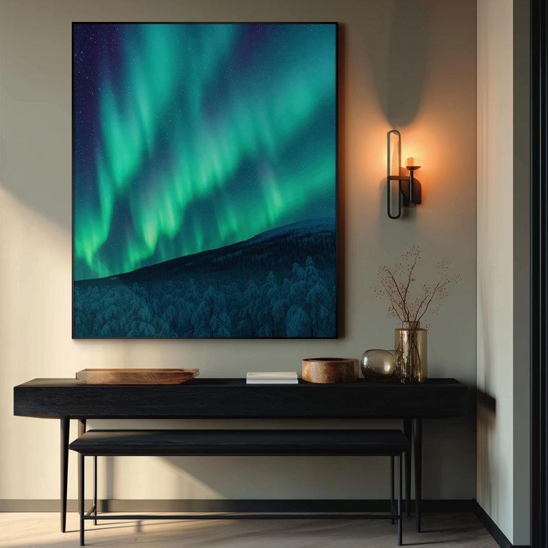 Très grande reproduction d'art sur toile - Paysage naturel, œuvre d'art moderne pour le salon ou la chambre à coucher - «Assemblage requis du cadre (cadre non fini)»
