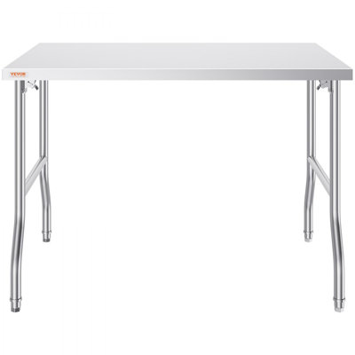48 x 30 Inch Folding Commercial Prep Table Commercial Worktable Workstation by 17 Stories