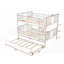 Lit superposé double avec lit gigogne simple Échelle - Aucun sommier requis, robuste et amp; Durable (blanc)-154970939
