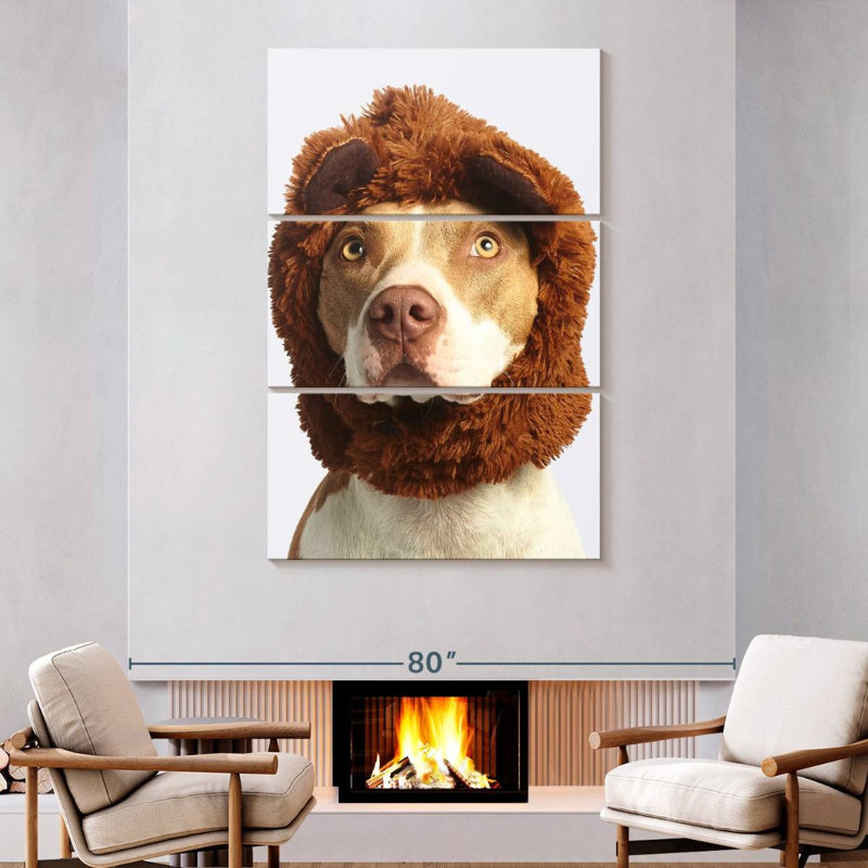 Bandeau en fourrure de chien Brampt, H 74 po x l 48 po