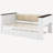 Wood Daybed With Storage Shelves, Upholstered Backrest,USB And Trundle-1833021897