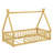 Creative Tent-Shaped Floor Bed With Secure Guardrails-88341196