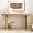 U_STYLE Stylish Console Table With Pine Veneer And Geometric Legs-695077504