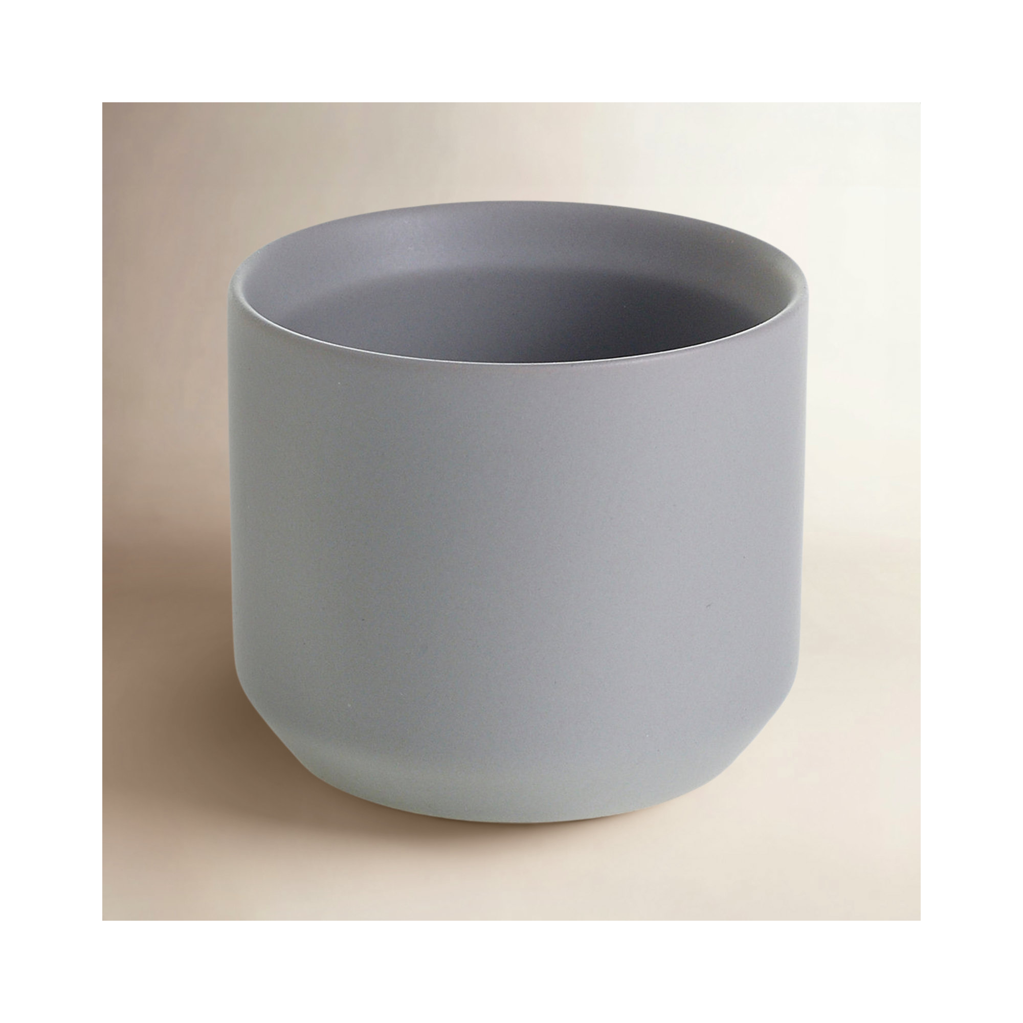 Parsons Handmade Ceramic Pot Planter, 2.75" H x 3.25" W x 3.25" D, Gray