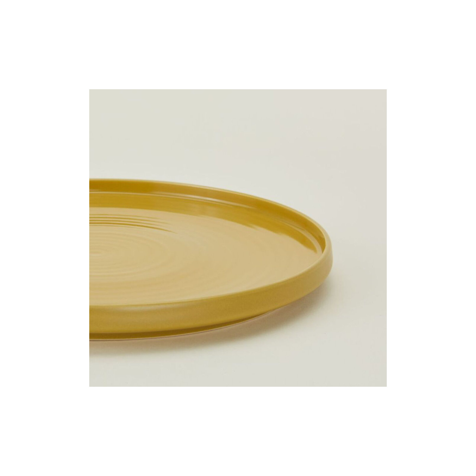 Edelare 10.5'' Stoneware Dinner Plate , Set of 4, Mustard