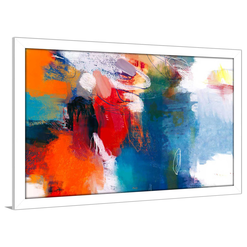 It's a Party II - Peinture à cadre flottant, Cadre blanc, H 21,5 po x l 27,5 po x P 0,75 po