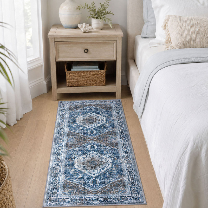 Tapis d'intérieur antidérapant Jodhveer, Runner 2' x 4'