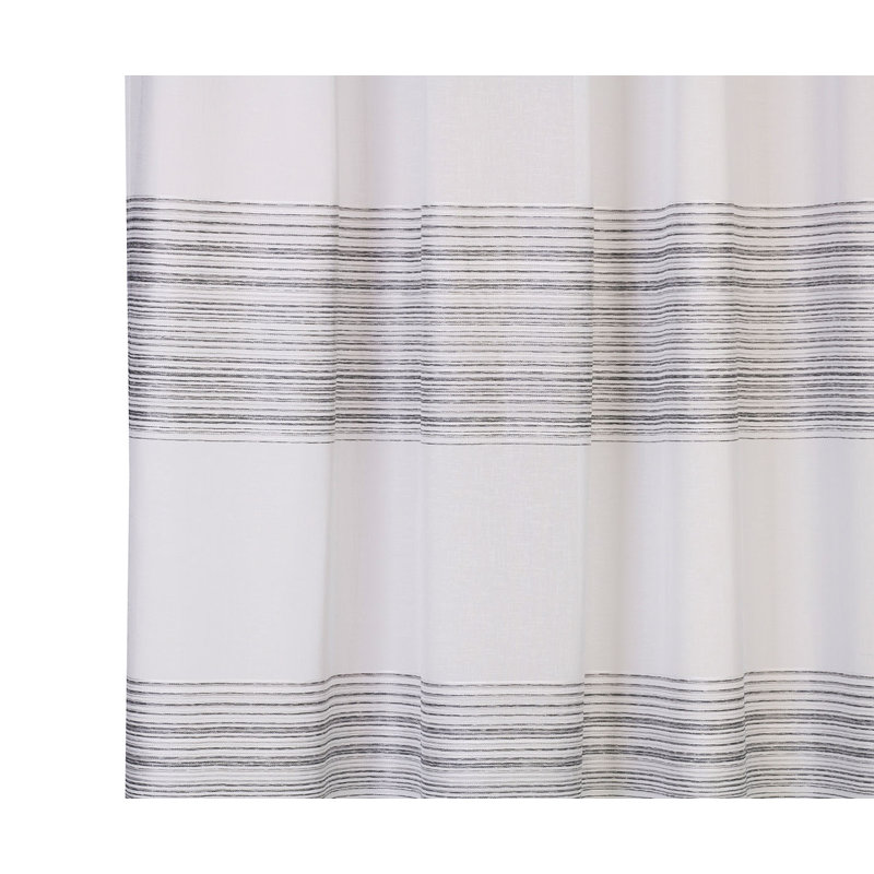 Henefer Semi Sheer Curtain Single Panel, Grey