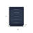 36" Blue Wood Five Drawer Gentlemens Chest