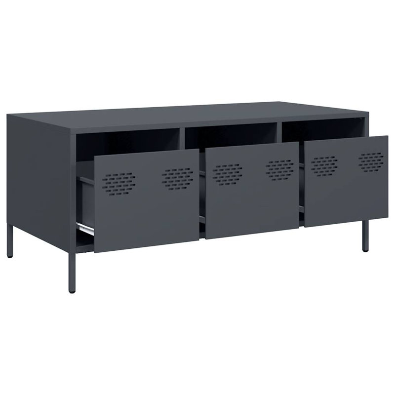 Antionett Coffee Table with Storage, Anthracite