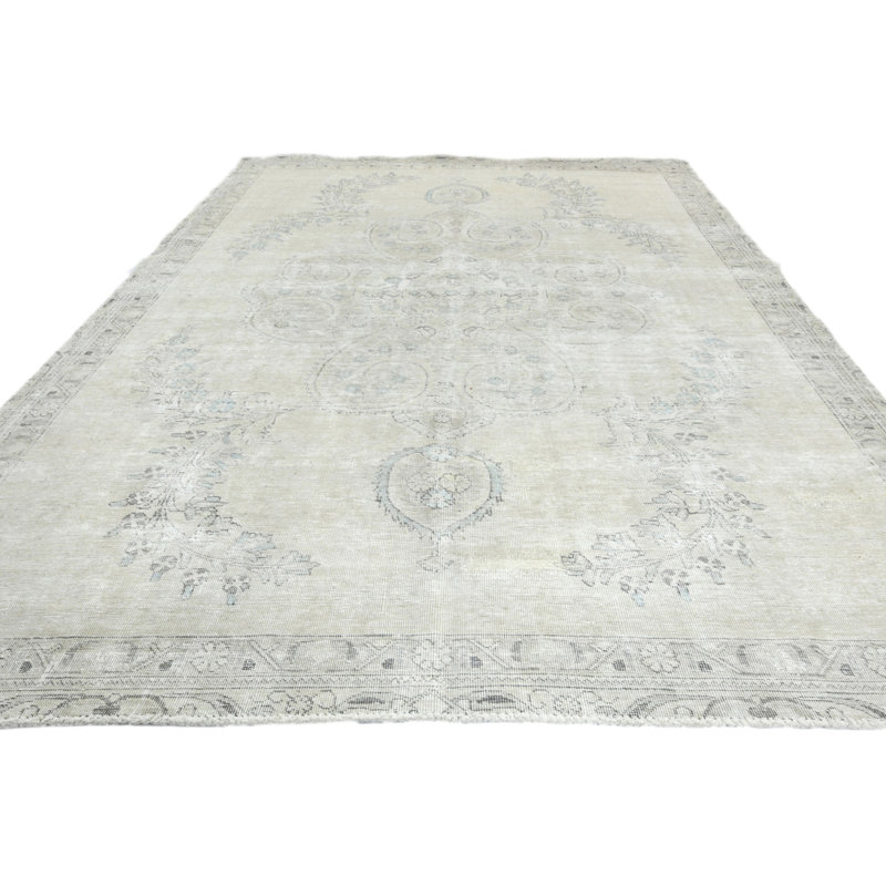 Tapis rectangulaire beige / brun / crème / bleu sarcelle 7 pi 4 po x 10 pi 3 po Erebus