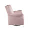 Chaise pivotante rembourrée en tissu avec fauteuil coulissant, rose-1980233788