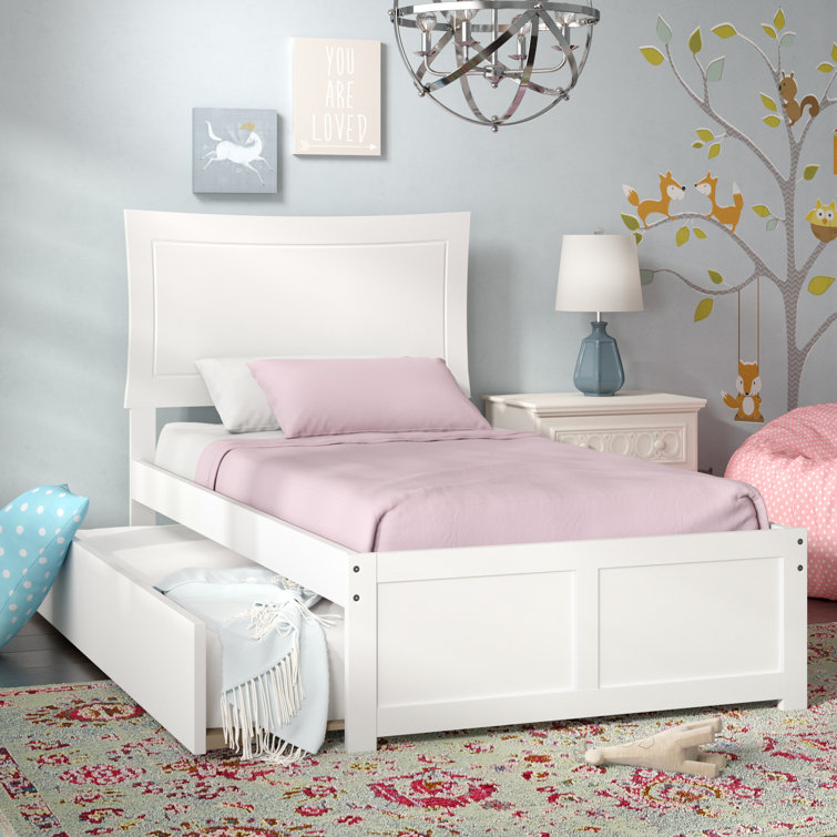 Flagg Solid Wood Platform Bed with Footboard and Trundle