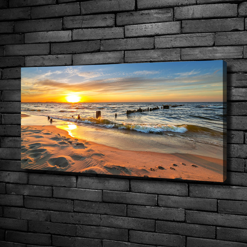 Sunset Beach - Wrapped Canvas Print