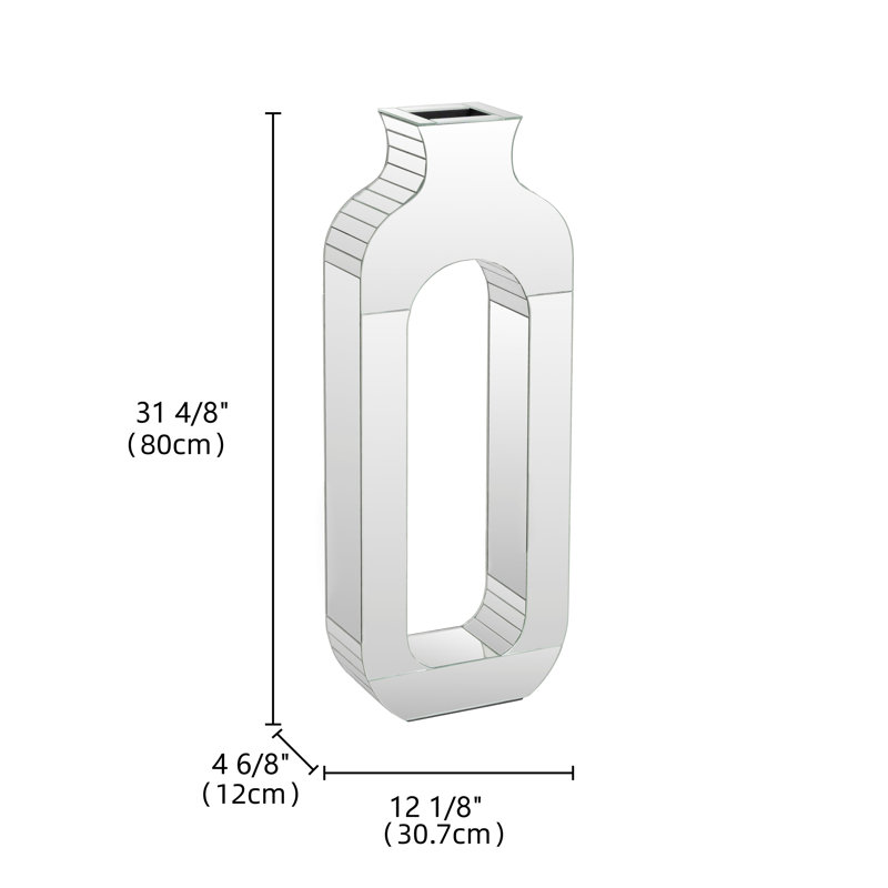 Gudrun 80cm Mirrored Glass Floor Vase Home Decor