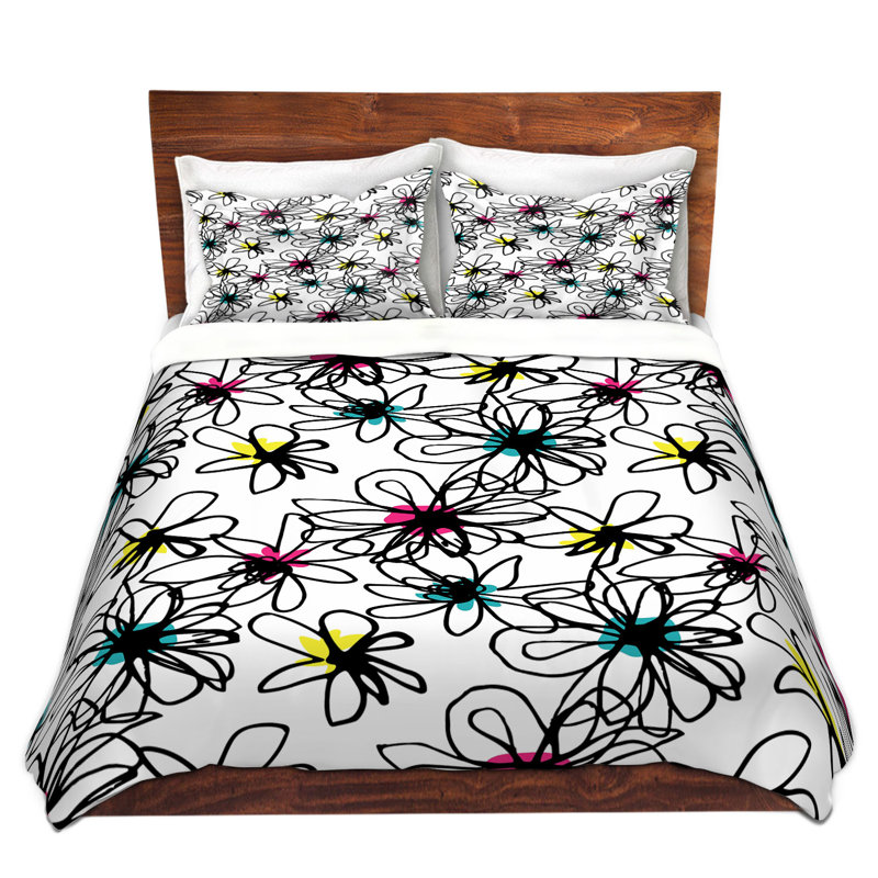  Ensemble de housse de couette en microfibre Kim Hubball, Housse de couette simple + 1 taie décorative stan