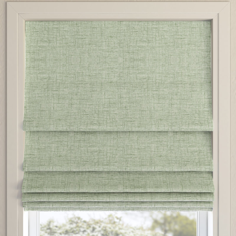  Everton Thermal 100% Blackout Cordless Roman Shade, Sage Green, 33"W x 64"L