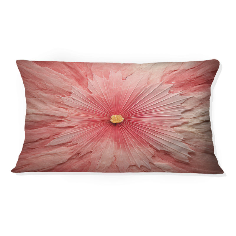 Coussin décoratif rétro imprimé rétro rose et éthéré II