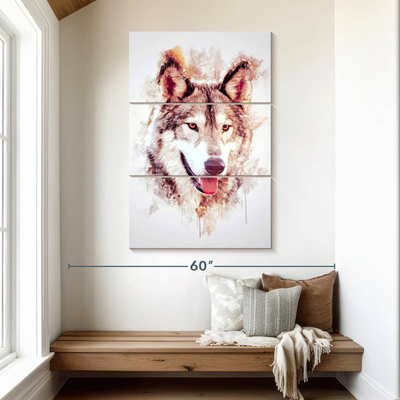 Brampt Wolf's Head, 50" H x 32" W