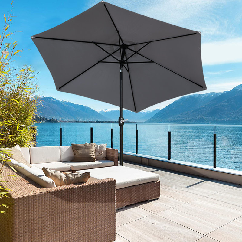 Ardolino Parasol, Grey, 220cm H x 200cm W x 200cm D