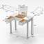 Sleek Vanity Table with LED Lights, Flip-Top Mirror and 2 Drawers, Jewellery Storage for Women Dressing-1396508959