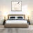 Modern Dark Beige Tweed Upholstered Queen Bed
