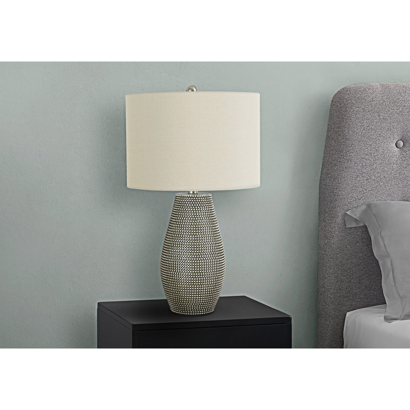 Lampe de table en résine, Gris