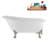 58" Streamlin Clawfoot Tub,Tray,Drain, Clawfeet-101628925-102219867
