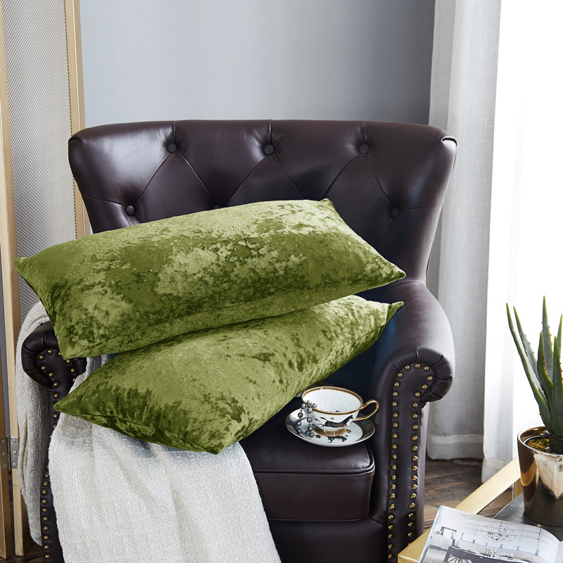 Housse de coussin lombaire en velours froissé, Avocat
