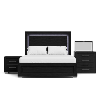 Belleterre 3-Piece Bedroom Set With Flip Up Makeup Vanity