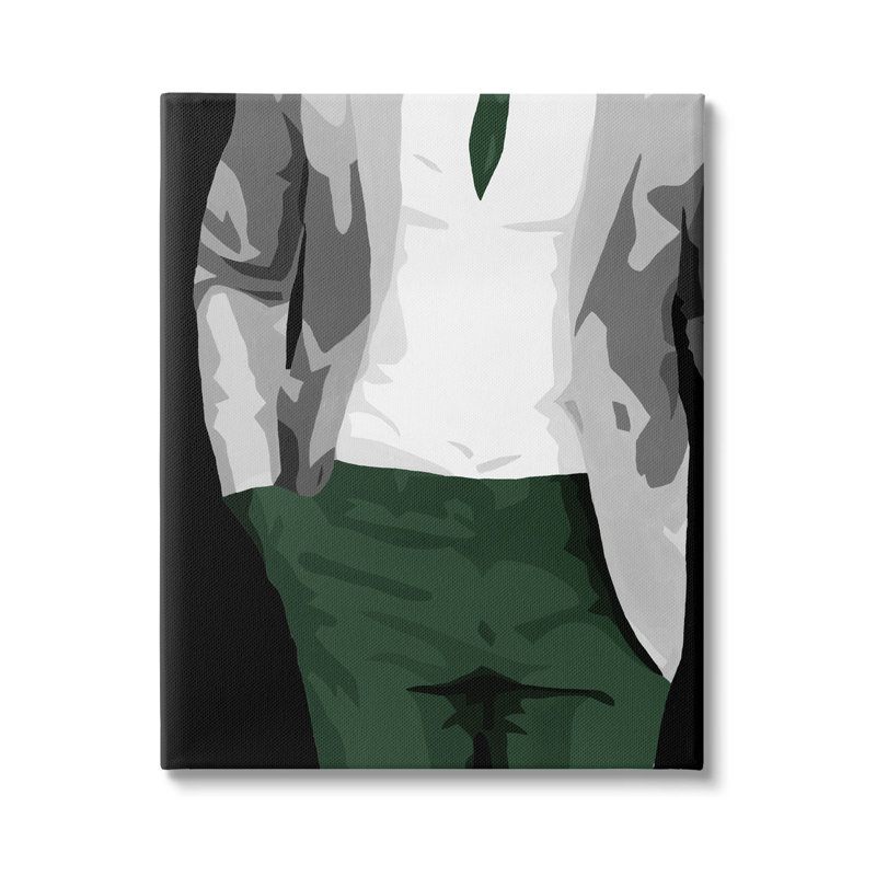 «Man In suit Trendy Fashion», art mural sur toile par Beth Ann Lawson, H 48 po x l 36 po x P 1,5 po