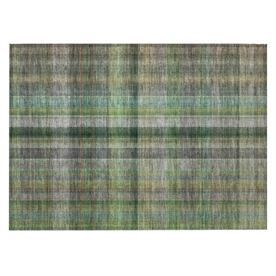 Tapis intérieur lavable antidérapant 2 pi x 3 pi vert