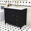 Meuble-lavabo en bois avec lavabo, 3 tiroirs, tablette et portes-130543630-130543634