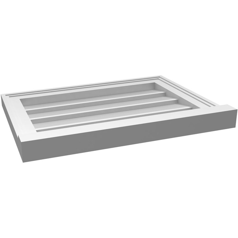 Cadre de seuil Brickmould, brun clair apprêté, H 16 po x l 22 po x P 2 po