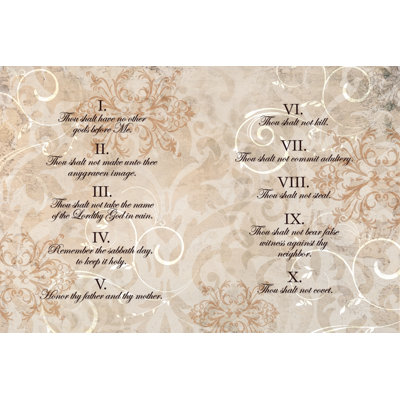 The Ten Commandments 1 Piece Wrapped Canvas Wall Art