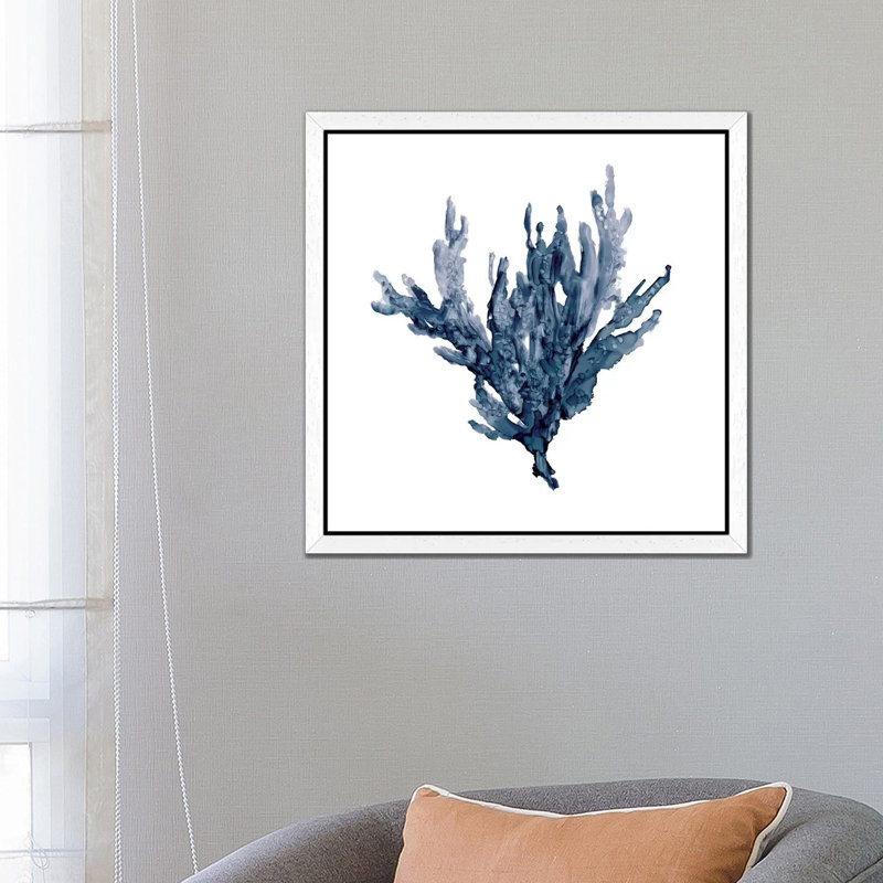 Sea Coral I by Carol Robinson - Floater Frame Painting on Canvas, White, 66.04 cm H x 66.04 cm W