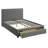 Grey Polyfiber Queen Size Bed