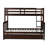 Twin Over Full Rubber Wood Bunk Bed with Twin Trundle, Detachable Convertible Ladder & Safety Guardrails-1192433999
