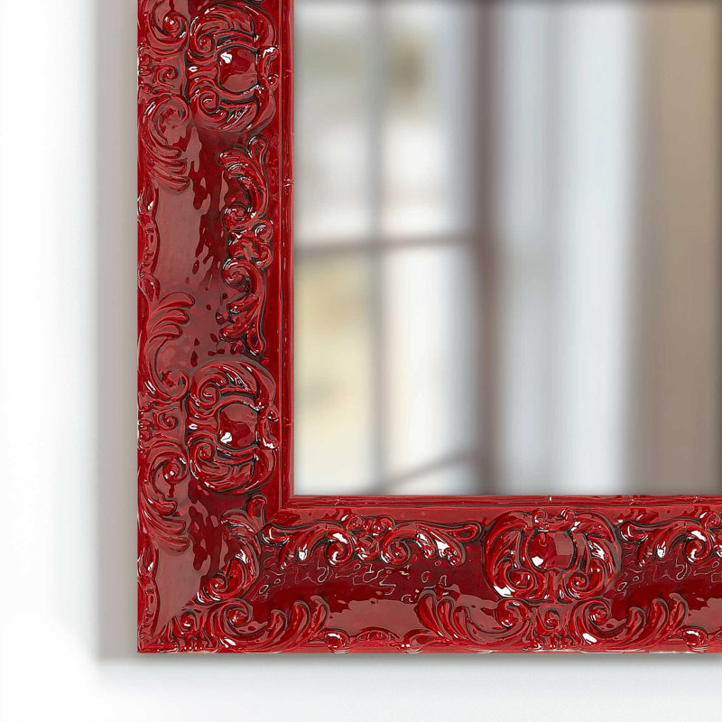 Miroir Lavo, Rouge électrique, 43 po x 43 po
