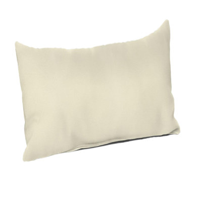 Casual Cushion Outdoor Lumbar Pillow, Sunbrella Fade & Water Resistant for Patio Furniture & Porch Swings, 22"W x 9"L, 6" thick, Reversible, Canvas Canvas