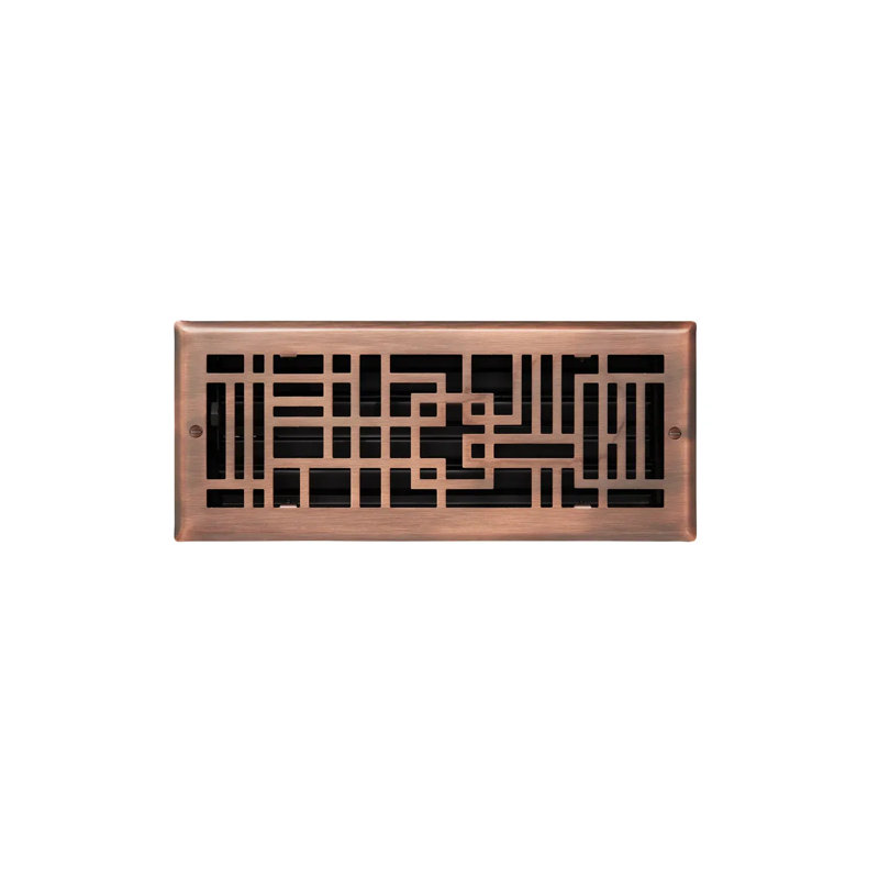Registre mural en acier Baer, 4 po x 10 po, Bronze huilé