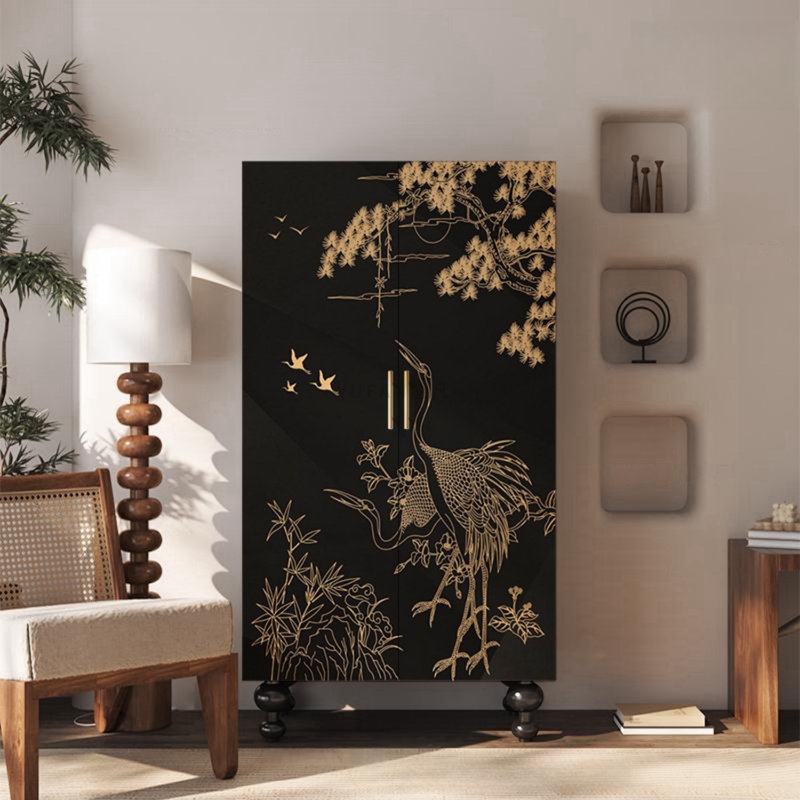 Armoire de rangement Vintage, Noir, noir, noir, noir