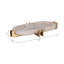 Plateau décoratif élégant en quartz avec base en métal Nissim-2101160791