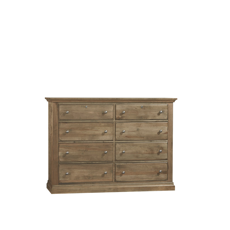 Commode 8 tiroirs Kazuya, Sable foncé
